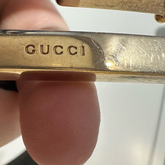 GUCCI authentic vintage G signature buckle black leather belt *authenticated* - Picture 4 of 17